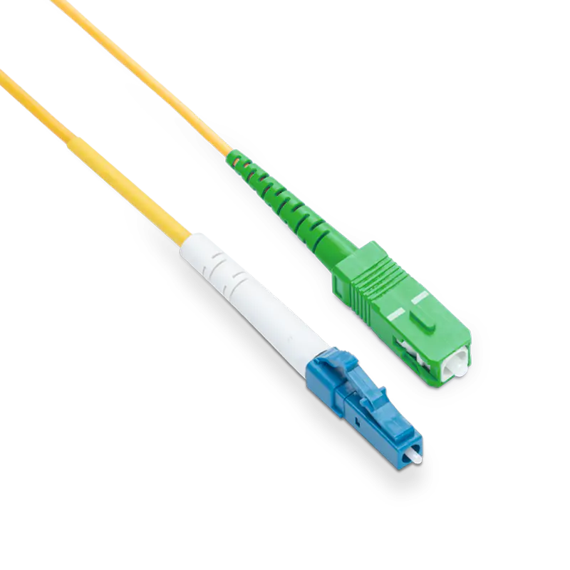 1.5m (5ft) LC UPC to SC APC Simplex OS2 Single Mode LSZH 2.0mm Fiber Optic Patch Cable SFPS