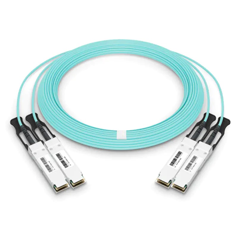 NVIDIA/Mellanox MFS1S90-H005E Compatible AOC 5m (16ft) 2x200G QSFP56 InfiniBand HDR to 2xQSFP56 InfiniBand HDR Active Optical Cross Connect Splitter H-Cable (850nm , MMF) SFPS