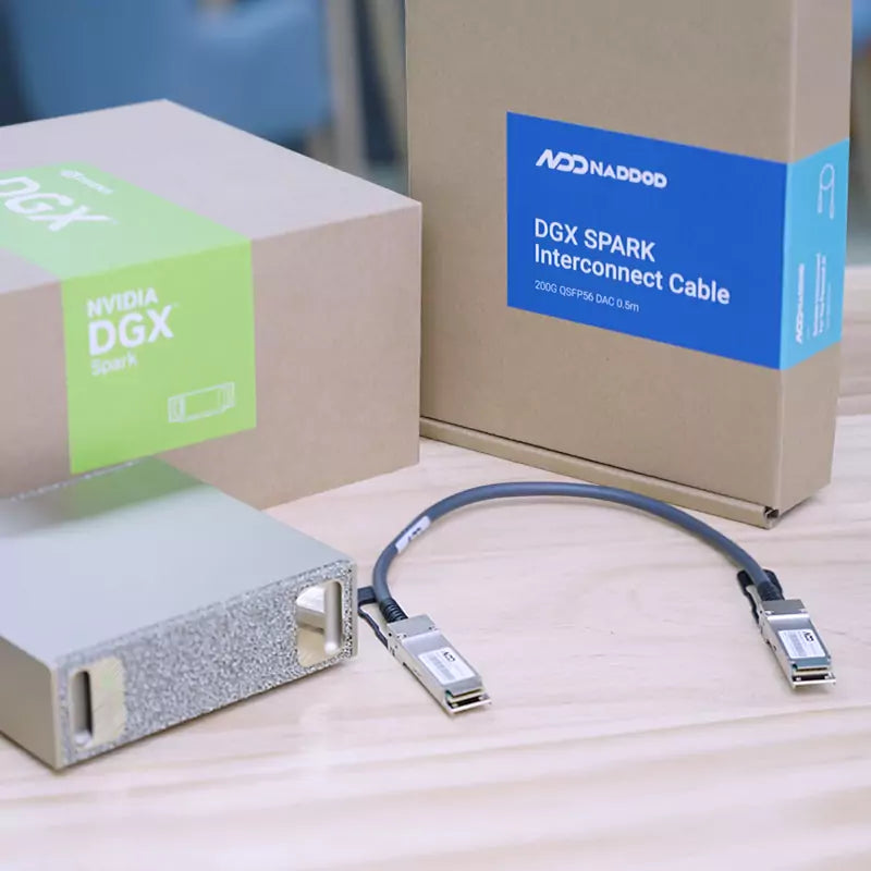 NVIDIA DGX Spark Bundle, 2 DGX Spark Units - 4TB With a Connecting Cable  0.5m 200G QSFP56 Ethernet DAC cable SFPS