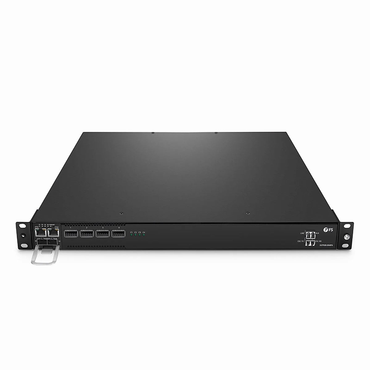 SFPS DCP920-D04PA, 4 Channel 100G DWDM PAM4 Active Multiplexer, C45-C60, 4 x 100G QSFP28, Single Fiber, Side-A, Built-in 100G PAM4 Module, 1U Rack Mount, 0-80km, Support AmpCon-T/Web Network Management