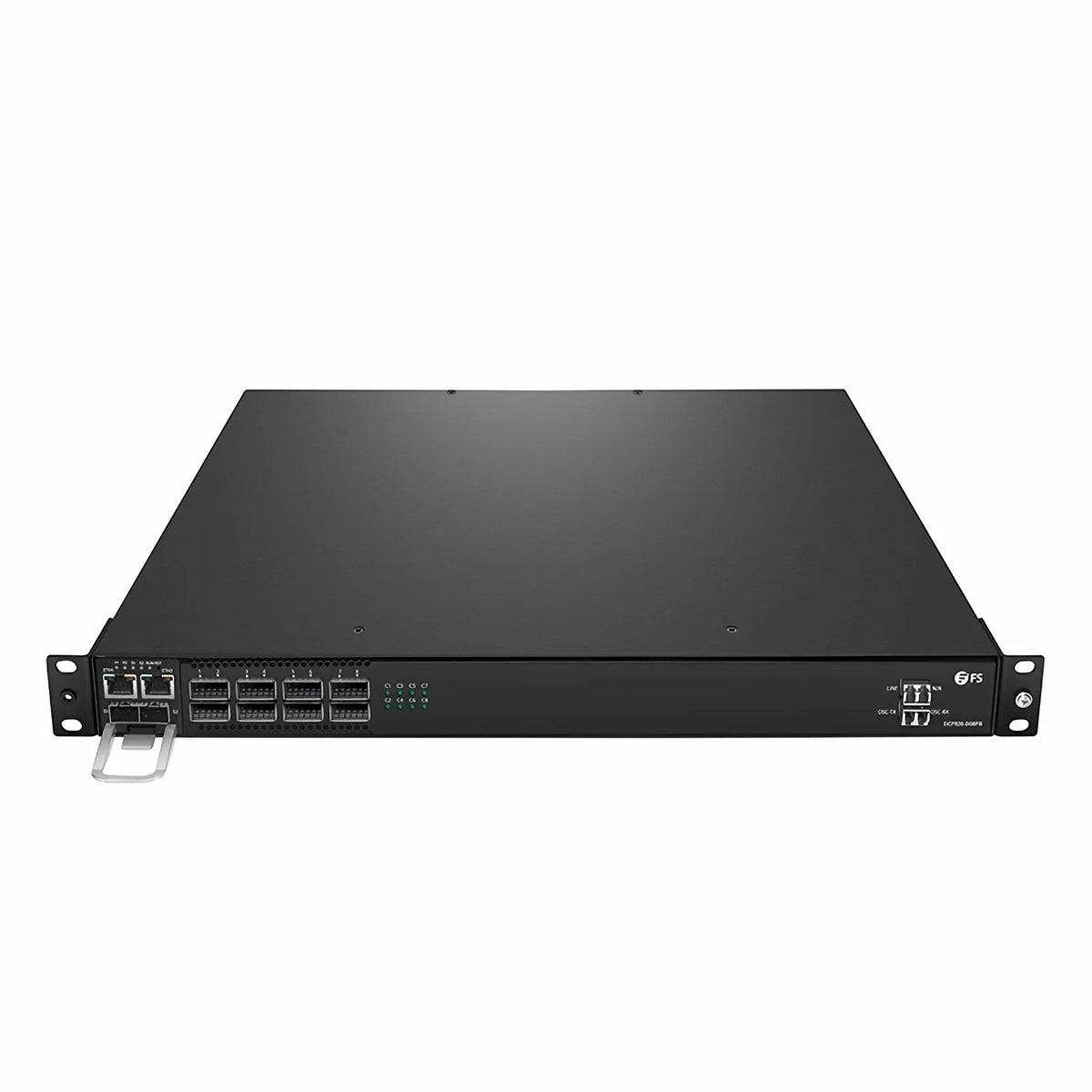 SFPS DCP920-D08PB, 8 Channel 100G DWDM PAM4 Active Multiplexer, C21-C36, 8 x 100G QSFP28, Single Fiber, Side-B, with Built-in 100G PAM4 Module, 1U Rack Mount, 0-80km, Support AmpCon-T/Web Network Management