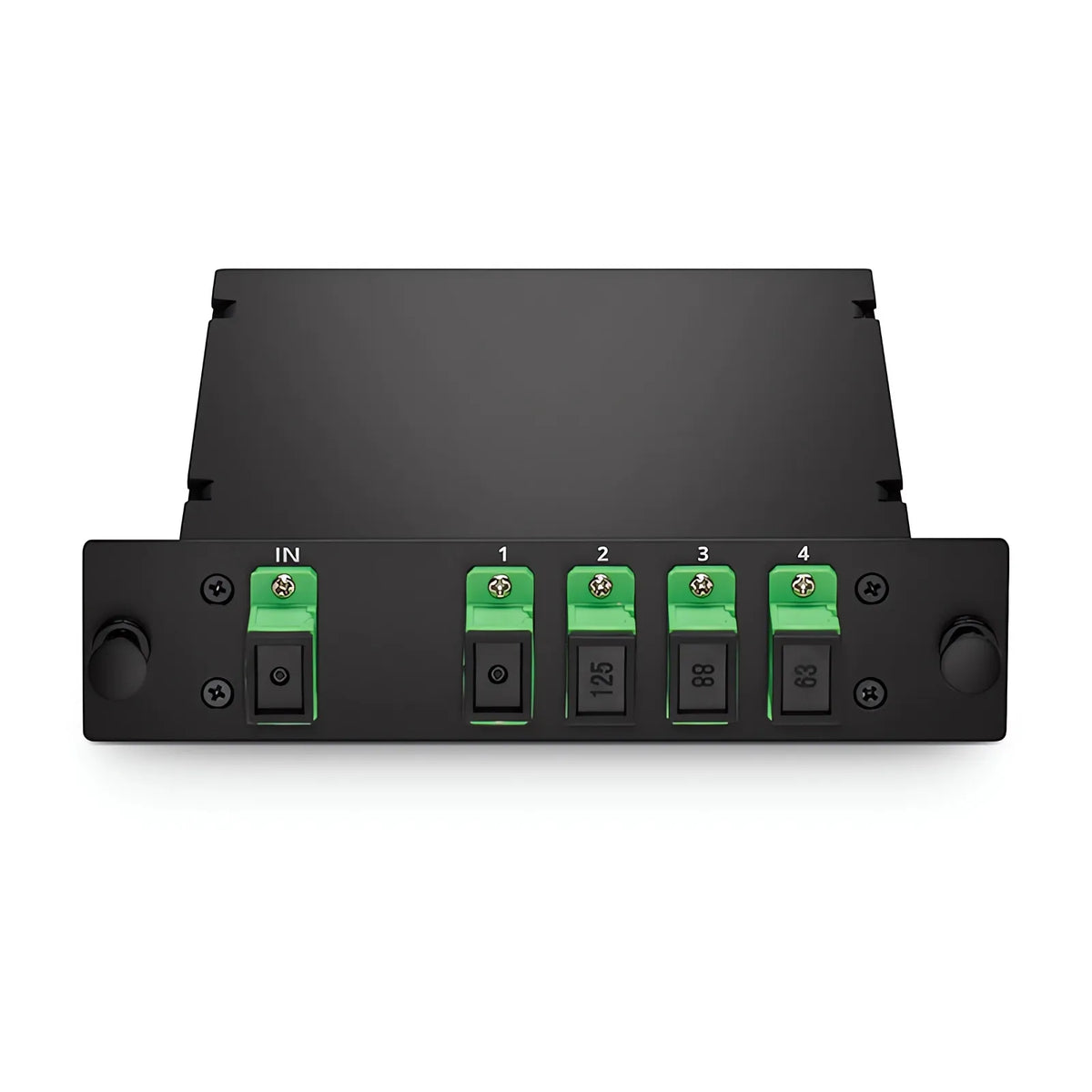 SFPS 1 x 4 PLC Fiber Splitter, Standard LGX Cassette, SC/APC, Singlemode