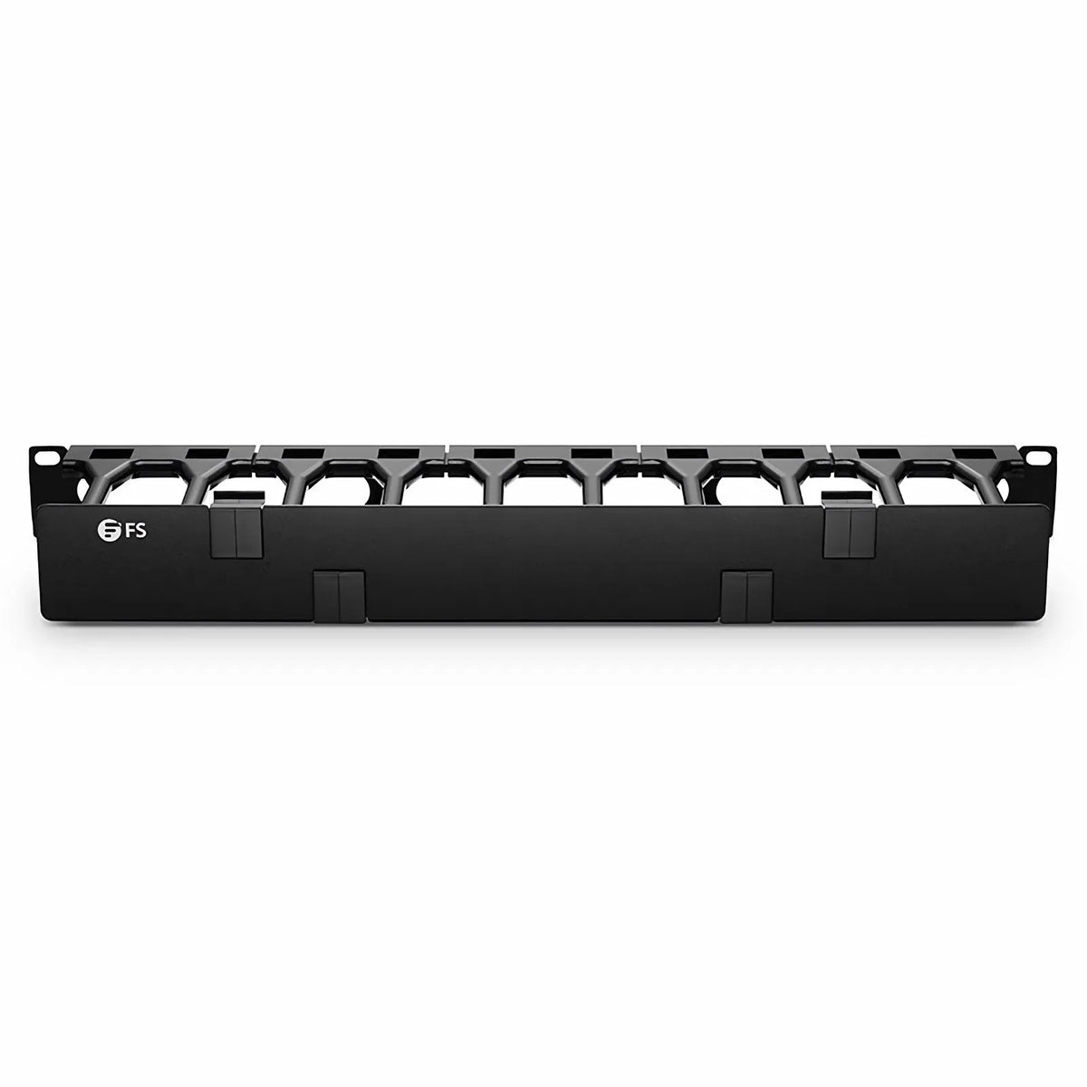 SFPS Horizontal Single Sided Steel Manager, 1RU, Finger Duct with Cover, 4.44 in. Depth