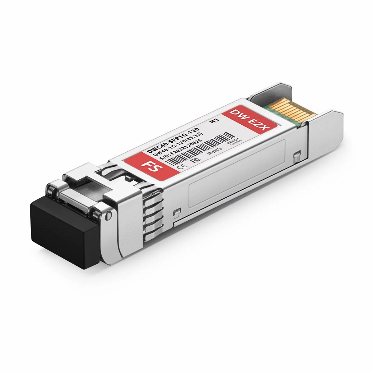 SFPS H3C C40 DWDM-SFP1G-45.32-120 Compatible SFP 1000BASE-DWDM 1545.32nm 100GHz 120km DOM Duplex LC/UPC SMF Optical Transceiver Module for Transmission