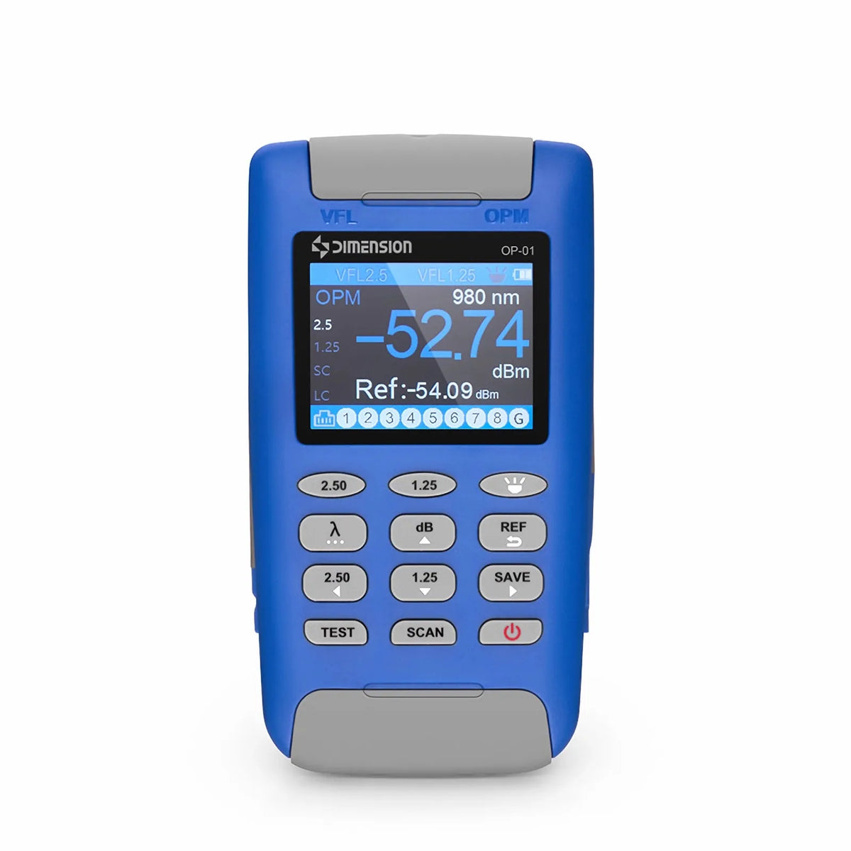 SFPS OP-01 Handheld Optical Multimeter Built-in 1mW Visual Fault Locator with RJ45 Cable Sequence Test Function