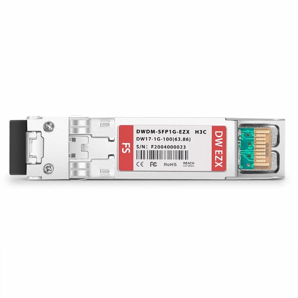 SFPS H3C C17 DWDM-SFP1G-63.86-100 Compatible SFP 1000BASE-DWDM 1563.86nm 100GHz 100km DOM Duplex LC/UPC SMF Optical Transceiver Module for Transmission