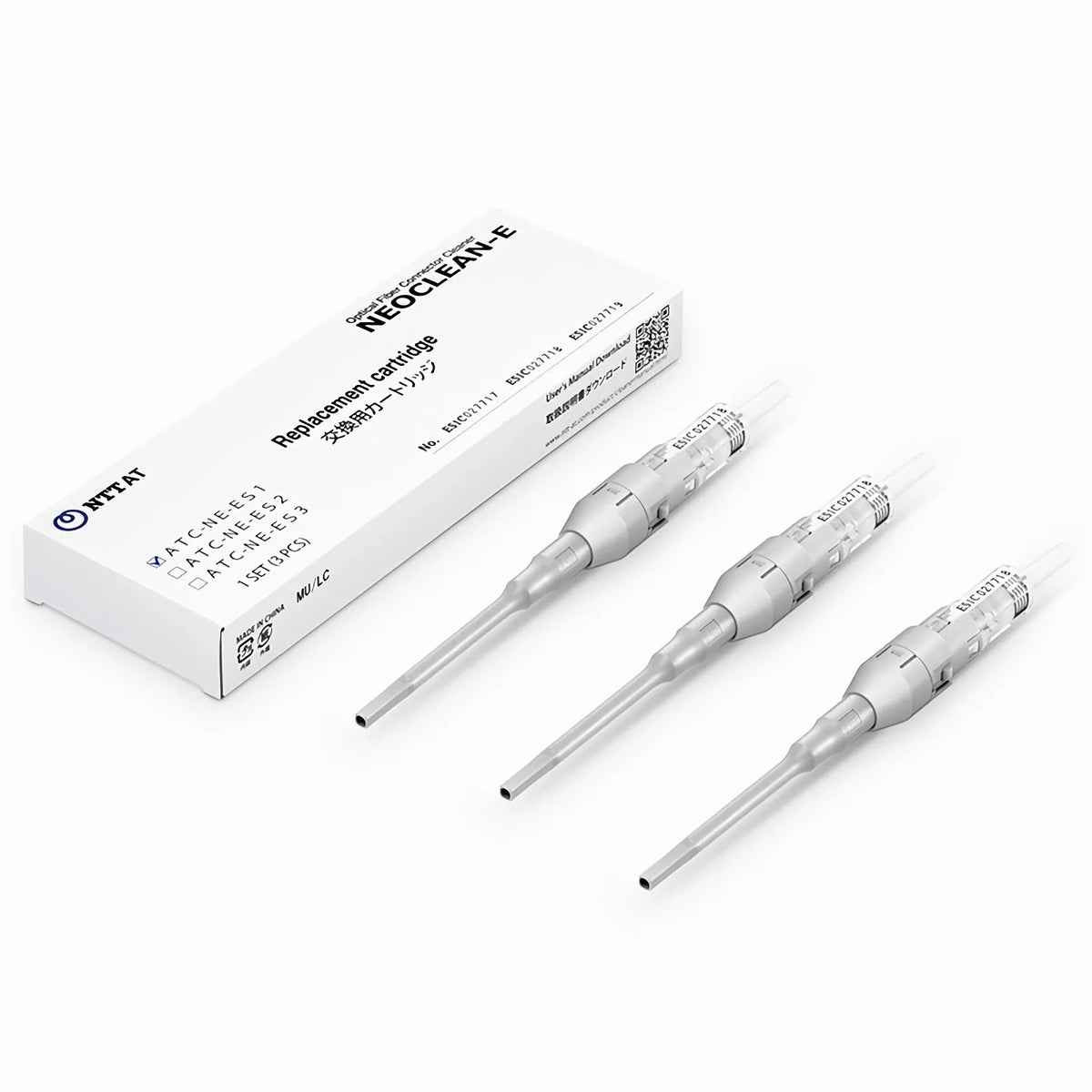 SFPS NEOCLEAN-E Pen Replacement Cartridge for 1.25mm LC/MU One-Push Cleaner (3 pcs/set)