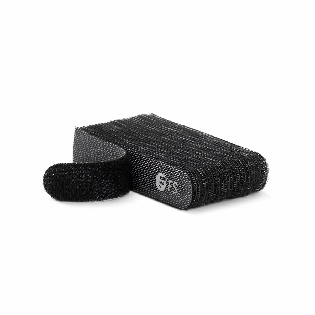 SFPS 25pcs/Bag 2.95in.L x 0.59in.W Hook and Loop Cable Ties, Pre-Cut Design, Self-bundling, Black