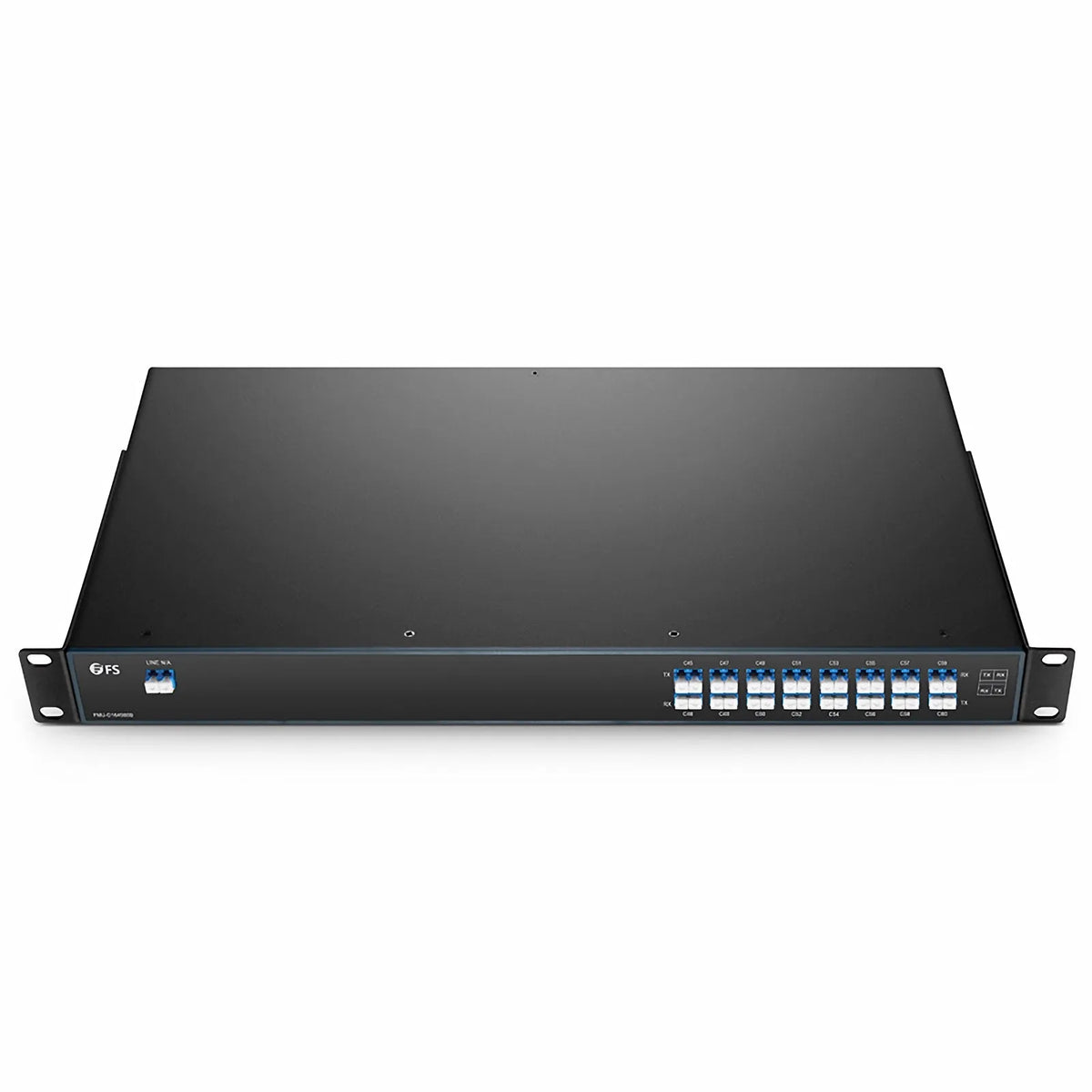 SFPS 16 Channels DWDM Mux Demux, 100GHz C45-C60, 4.0dB Typical IL, LC/UPC, Single Fiber, Side-B, FMU 1U Rack Mount