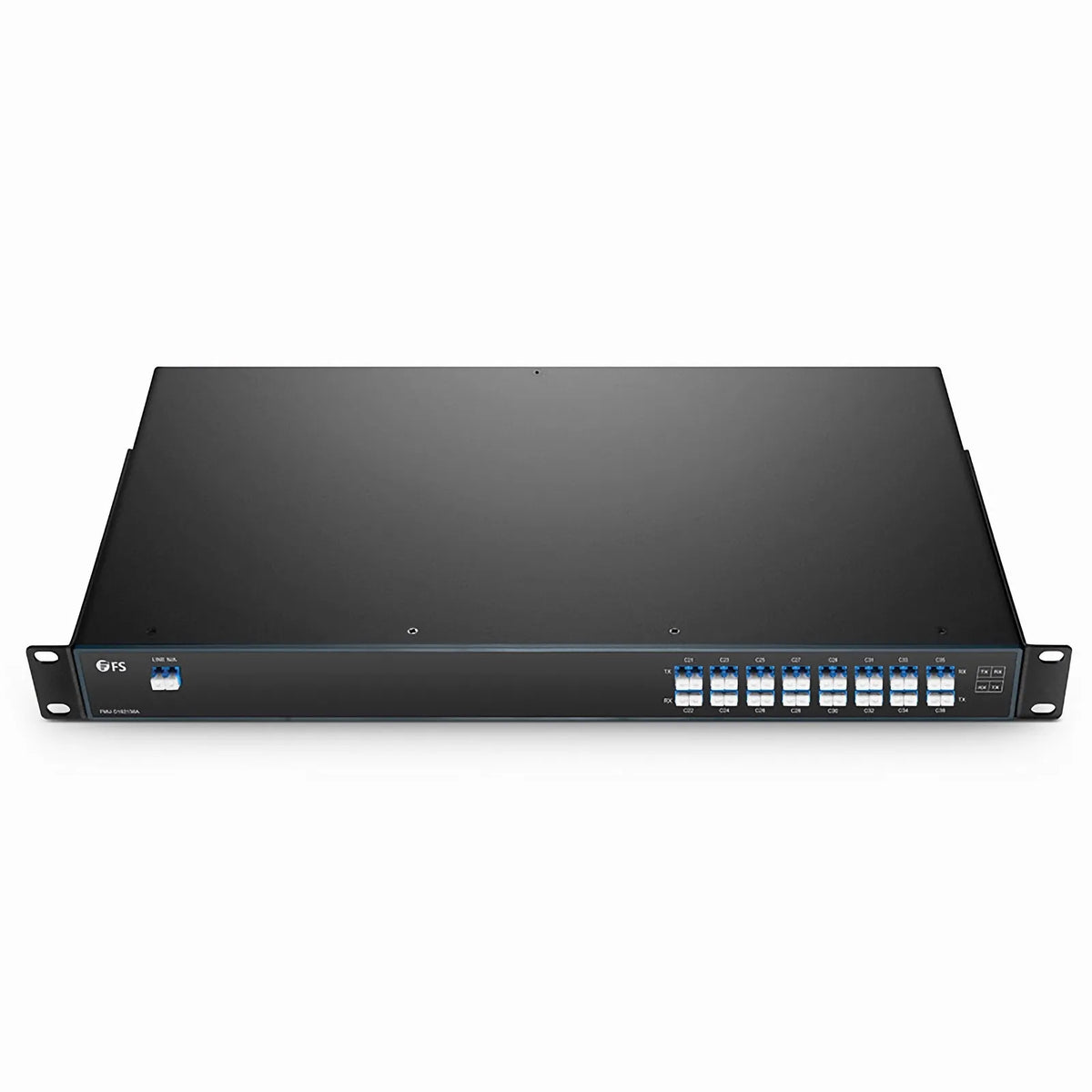 SFPS 16 Channels DWDM Mux Demux, 100GHz C21-C36, 4.0dB Typical IL, LC/UPC, Single Fiber, Side-A, FMU 1U Rack Mount