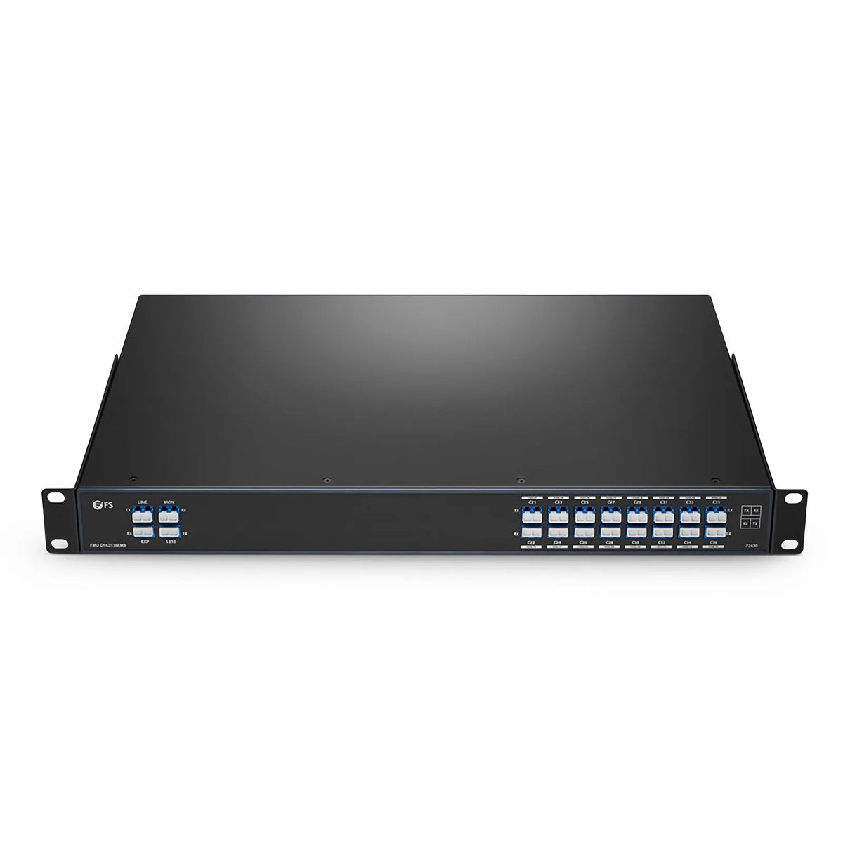 SFPS 16 Channels DWDM Mux Demux, 100GHz C21-C36, with Monitor, Expansion and 1310nm Port, 4.4dB Typical IL, LC/UPC, Dual Fiber, FMU 1U Rack Mount