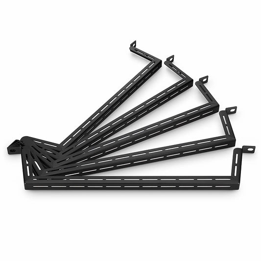SFPS Zero U Horizontal Cable Lacer Bar, L-Shaped with 4.02" Offset, Steel, 5pcs/Pack, for 19" EIA