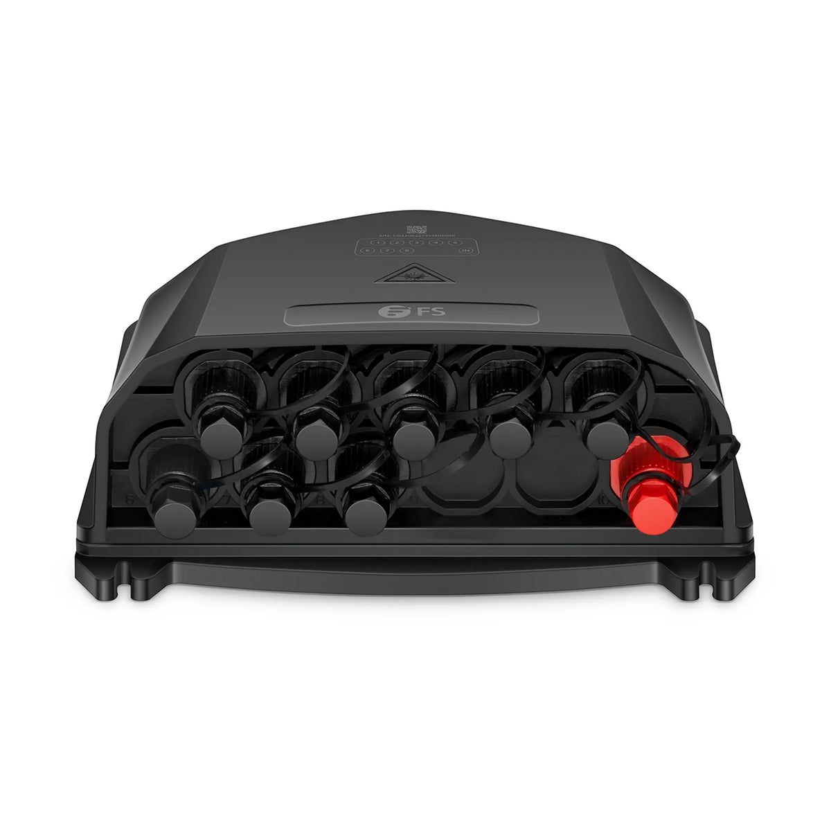 SFPS Fully Pre-Terminated End Box for Quick ODN, 9 ports, Hot-Melting (Non-open), 1x 8 splitter, SC Hardened Adapter, Insertion Loss 10.8dB, Return Loss 55dB, PP+GF, IP68, Wall/Pole/Aerial, Indoor/Outdoor