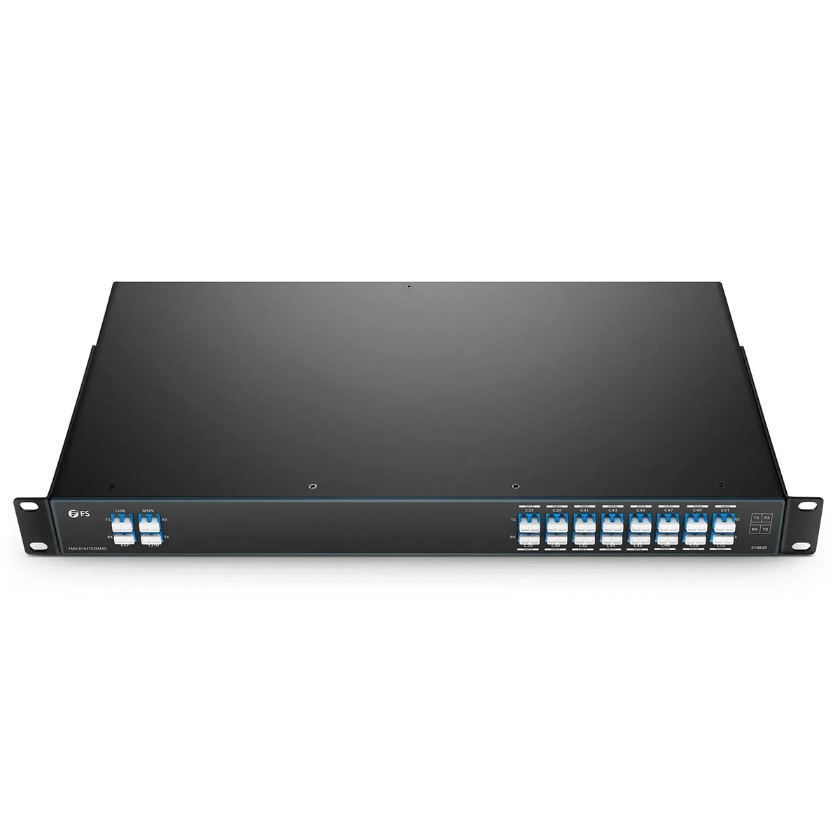 SFPS 16 Channels DWDM Mux Demux, 100GHz C37-C52, with Monitor, Expansion and 1310nm Port, 4.6dB IL, LC/UPC, Dual Fiber, FMU 1U Rack Mount