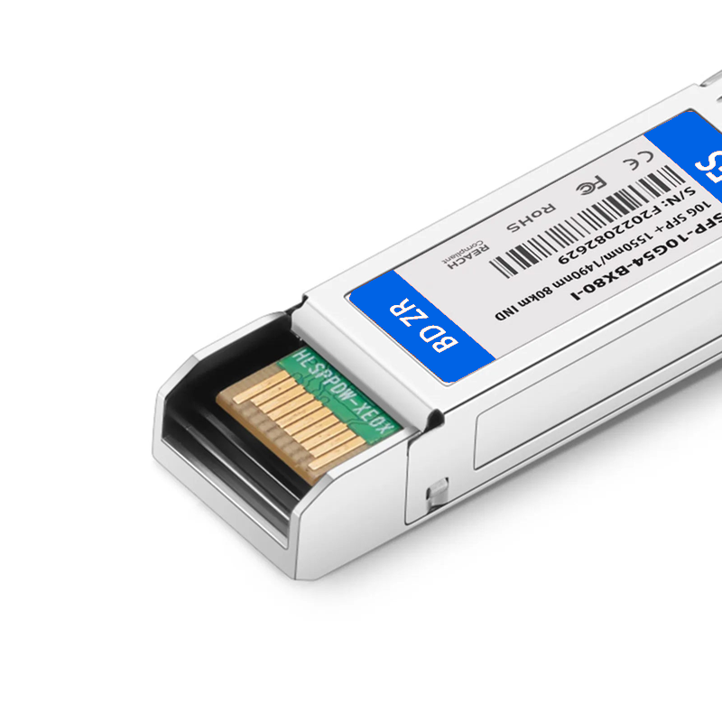 SFPS Cisco SFP-10G-BX80D-I Compatible 10GBASE BiDi SFP+ 1550nm-TX/1490nm-RX 80km DOM Simplex LC/UPC SMF Optical Transceiver Module (Industrial)