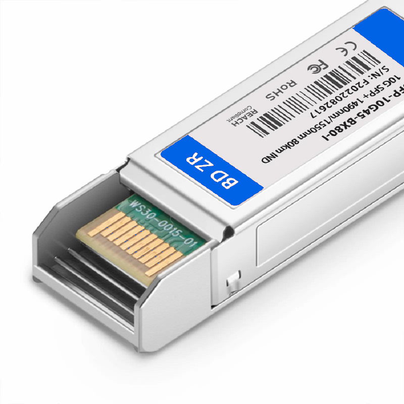 SFPS Cisco SFP-10G-BX80U-I Compatible 10GBASE BiDi SFP+ 1490nm-TX/1550nm-RX 80km DOM Simplex LC/UPC SMF Optical Transceiver Module (Industrial)