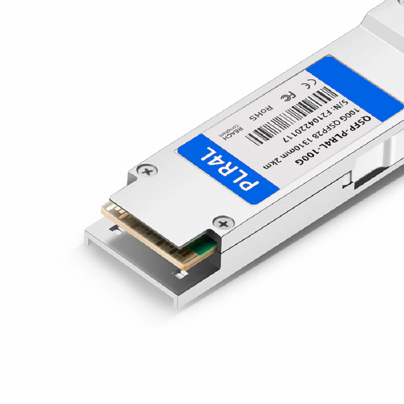 SFPS Cisco Compatible 100GBASE-PLR4L QSFP28 4 x 25G NRZ 1310nm 2km DOM MPO-12/APC SMF Optical Transceiver Module, Breakout to 4 x 25G-LR