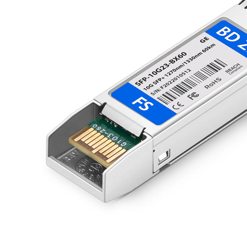 SFPS Generic Compatible 10GBASE-BX BiDi SFP+ 1270nm-TX/1330nm-RX 60km DOM Simplex LC/UPC SMF Optical Transceiver Module