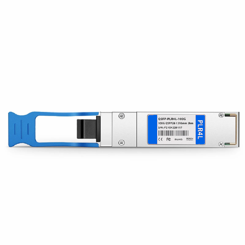 SFPS Cisco Compatible 100GBASE-PLR4L QSFP28 4 x 25G NRZ 1310nm 2km DOM MPO-12/APC SMF Optical Transceiver Module, Breakout to 4 x 25G-LR