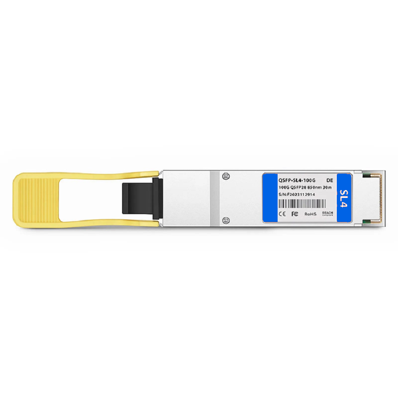 SFPS Extreme Compatible 100GBASE-SL4 QSFP28 4 x 25G NRZ 850nm 30m DOM MPO-12/UPC MMF Optical Transceiver Module, Breakout to 4 x 25G-SR