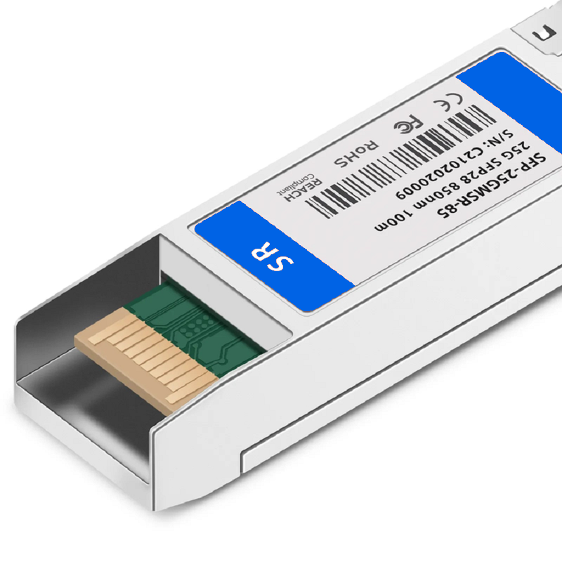 SFPS Brocade Compatible 10/25GBASE-SR SFP28 Dual-rate 850nm 100m DOM Duplex LC/UPC MMF Optical Transceiver Module