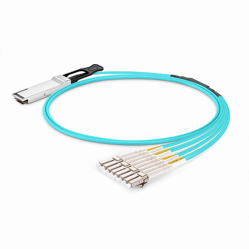 SFPS 5m (16ft) Cisco Compatible 100G QSFP28 4 x 25G NRZ to 4 Duplex LC 25G NRZ Active Optical Breakout Cable