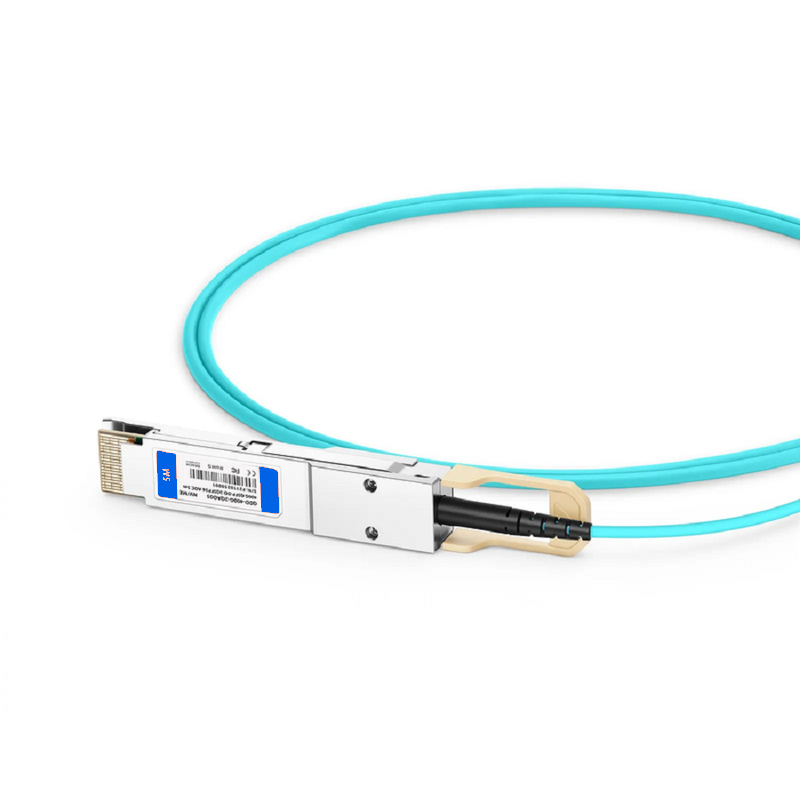 SFPS 20m (66ft) 200G QSFP56 4 x 50G PAM4 to 2 x 100G QSFP28 4 x 25G NRZ Active Breakout Optical Cable forFOSwitches