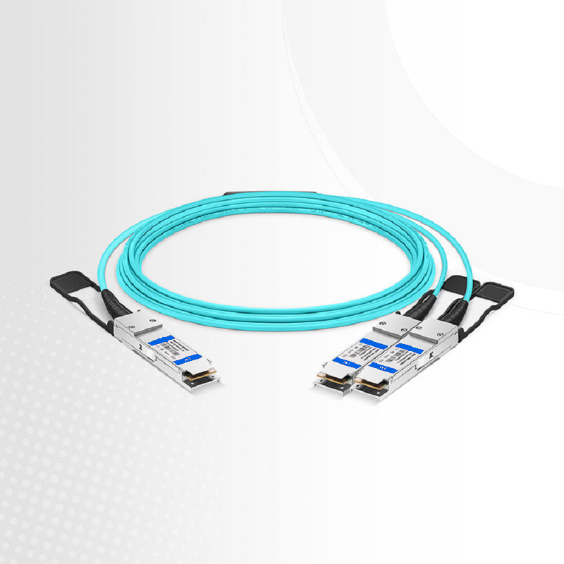 SFPS 30m (98ft) Generic Compatible 100G QSFP28 4 x 25G NRZ to 2 x 50G QSFP28 2 x 25G NRZ Active Optical Breakout Cable