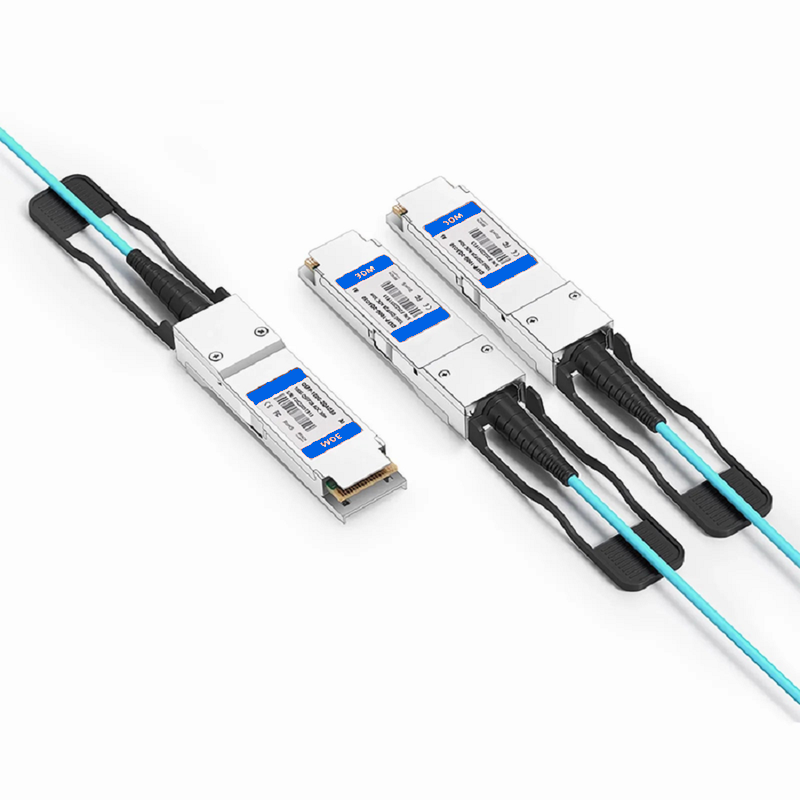 SFPS 30m (98ft) Generic Compatible 100G QSFP28 4 x 25G NRZ to 2 x 50G QSFP28 2 x 25G NRZ Active Optical Breakout Cable
