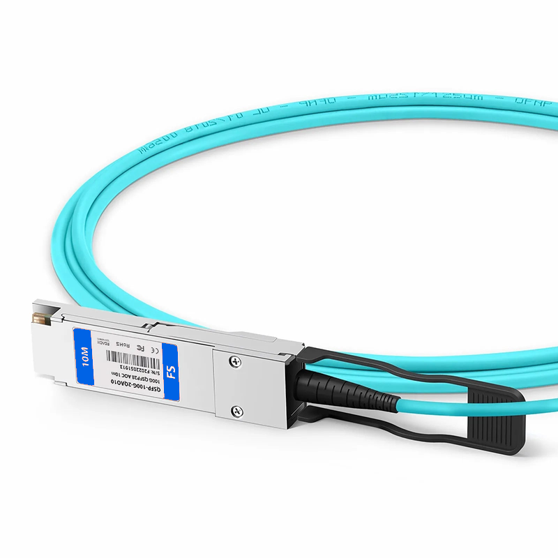 SFPS 10m (33ft) Cisco Compatible 100G QSFP28 4 x 25G NRZ to 2 x 50G QSFP28 2 x 25G NRZ Active Optical Breakout Cable