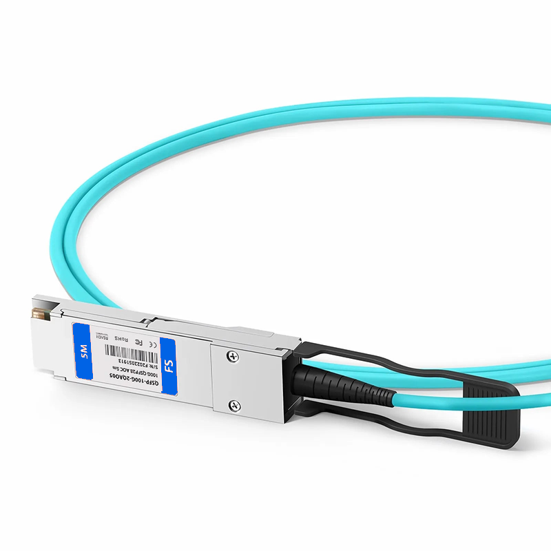 SFPS 5m (16ft) Cisco Compatible 100G QSFP28 4 x 25G NRZ to 2 x 50G QSFP28 2 x 25G NRZ Active Optical Breakout Cable