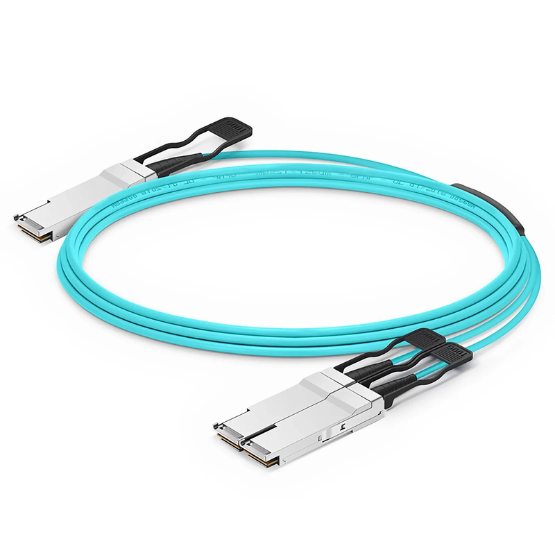 SFPS 30m (98ft) Netgear Compatible 100G QSFP28 4 x 25G NRZ to 2 x 50G QSFP28 2 x 25G NRZ Active Optical Breakout Cable