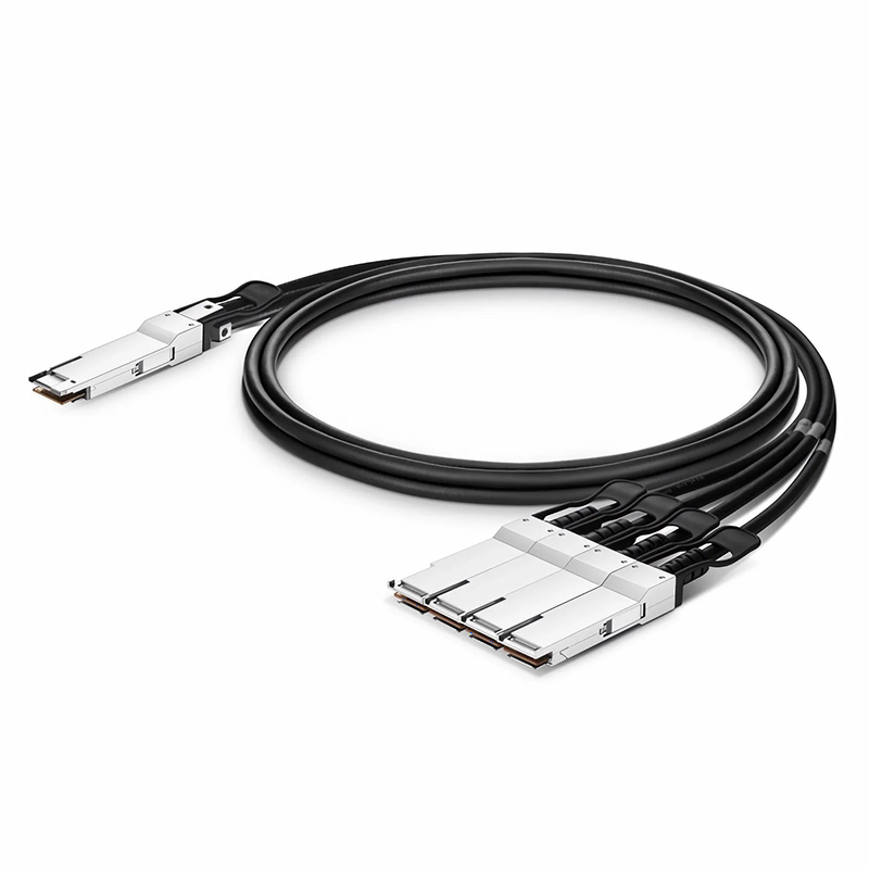 SFPS 1.5m (5ft) Generic Compatible 200G QSFP-DD 8 x 25G NRZ to 4 x 50G QSFP28 2 x 25G NRZ Passive Direct Attach Copper Breakout Cable
