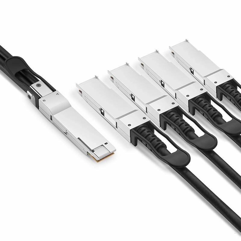 SFPS 1m (3ft) Generic Compatible 200G QSFP-DD 8 x 25G NRZ to 4 x 50G QSFP28 2 x 25G NRZ Passive Direct Attach Copper Breakout Cable