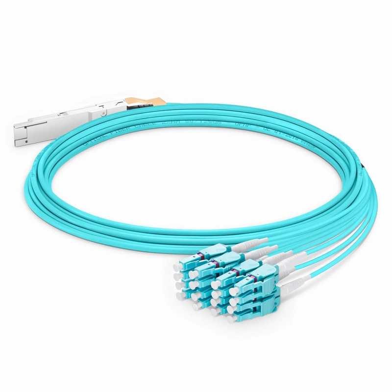 SFPS 50m (164ft) Generic Compatible 200G QSFP-DD 8 x 25G NRZ to 8 x 25G LC Duplex Active Optical Breakout Cable