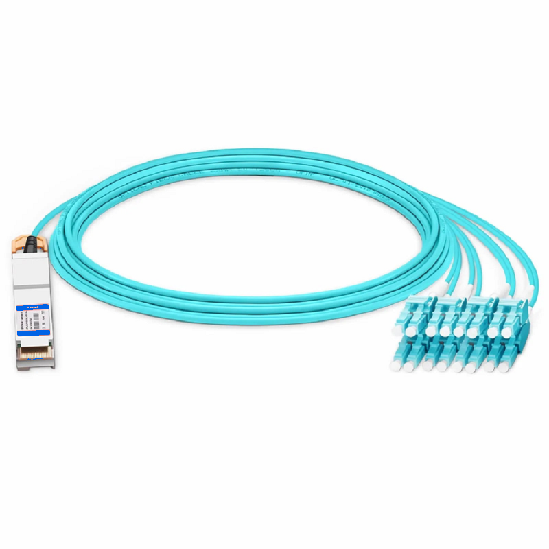 SFPS 50m (164ft) Generic Compatible 200G QSFP-DD 8 x 25G NRZ to 8 x 25G LC Duplex Active Optical Breakout Cable