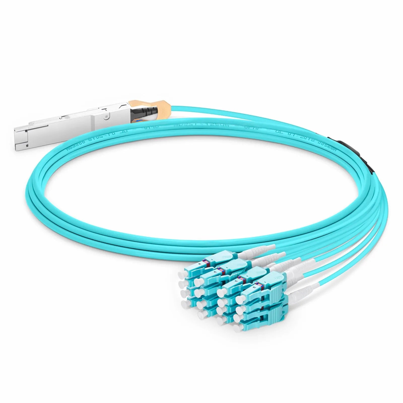 SFPS 30m (98ft) Generic Compatible 200G QSFP-DD 8 x 25G NRZ to 8 x 25G LC Duplex Active Optical Breakout Cable