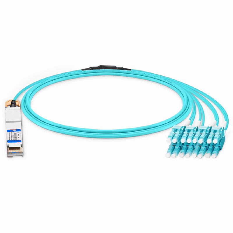 SFPS 30m (98ft) Generic Compatible 200G QSFP-DD 8 x 25G NRZ to 8 x 25G LC Duplex Active Optical Breakout Cable