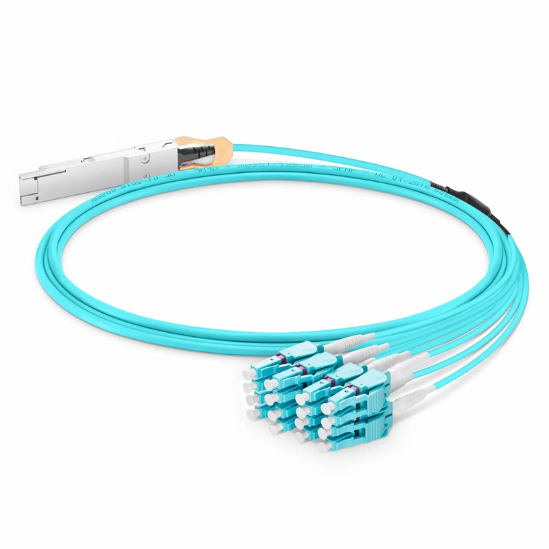 SFPS 15m (49ft) Generic Compatible 200G QSFP-DD 8 x 25G NRZ to 8 x 25G LC Duplex Active Optical Breakout Cable