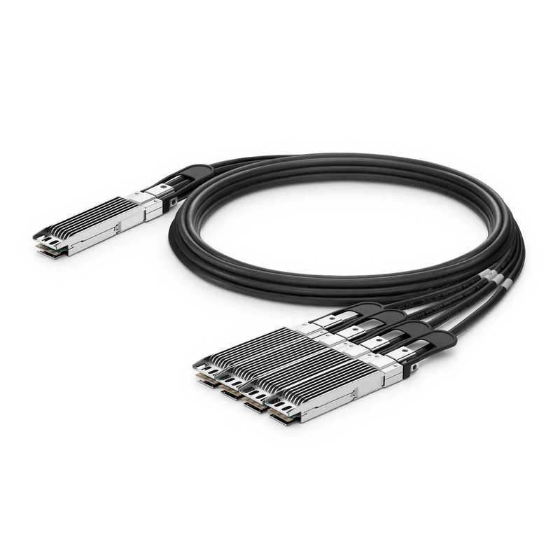 SFPS 0.5m (2ft) Arista Networks Compatible 800G OSFP 8 x 100G PAM4 Finned Top to 4 x 200G OSFP 2 x 100G PAM4 Finned Top Passive Direct Attach Copper Breakout Cable