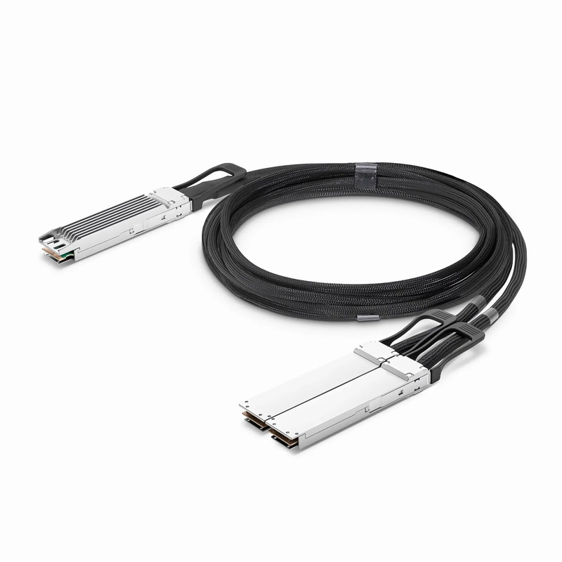 SFPS 4m (13ft) NVIDIA/Mellanox MCA7J60-N004 Compatible 800G OSFP 8 x 100G PAM4 Finned Top to 2 x 400G OSFP 4 x 100G PAM4 Flat Top Ethernet Active Direct Attach Copper Breakout Cable