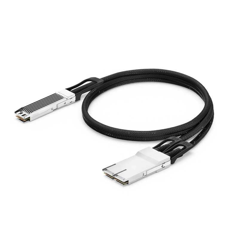 SFPS 3m (10ft) NVIDIA/Mellanox Compatible 800G Twin-port OSFP 8 x 100G PAM4 Finned Top to 2 x 400G QSFP112 4 x 100G PAM4 Ethernet Active Electrical Breakout Cable