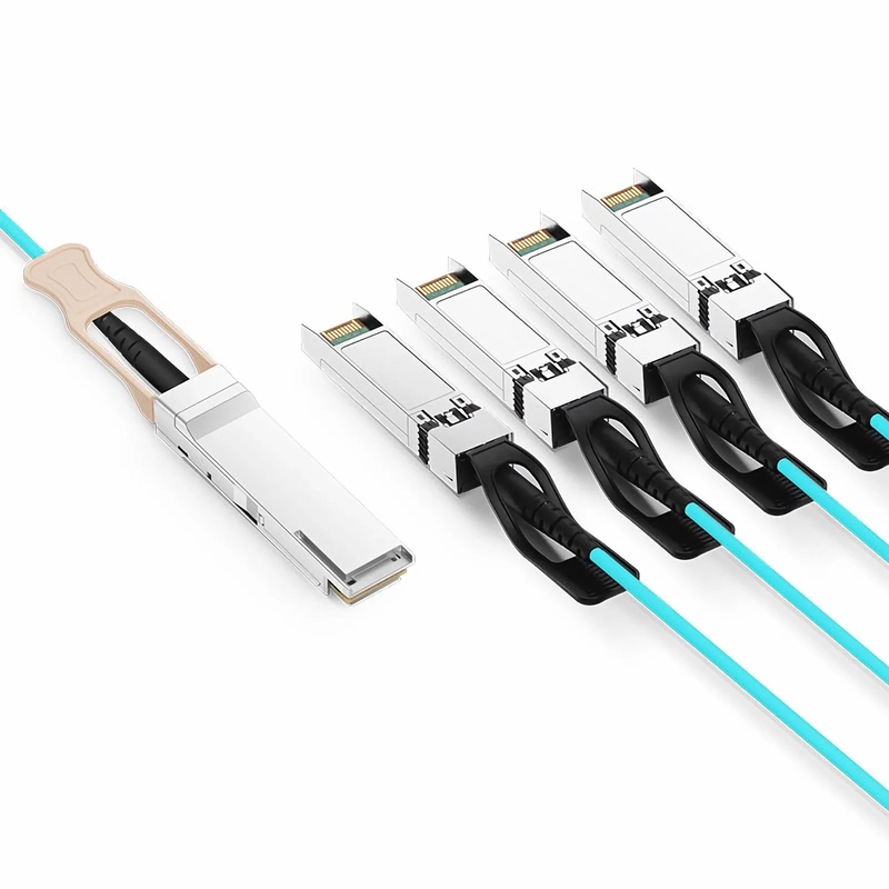 SFPS 2m (7ft) Generic Compatible 200G QSFP56 4 x 50G PAM4 to 4 x 50G SFP56 50G PAM4 Active Optical Breakout Cable