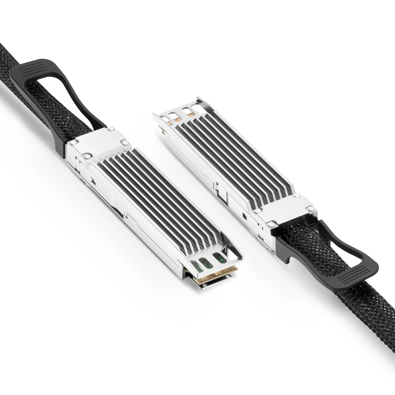 SFPS 4m (13ft) NVIDIA/Mellanox MCA4J80-N004 Compatible 800G Twin-port OSFP 8 x 100G PAM4 Finned Top Ethernet Active Direct Attach Copper Twinax Cable
