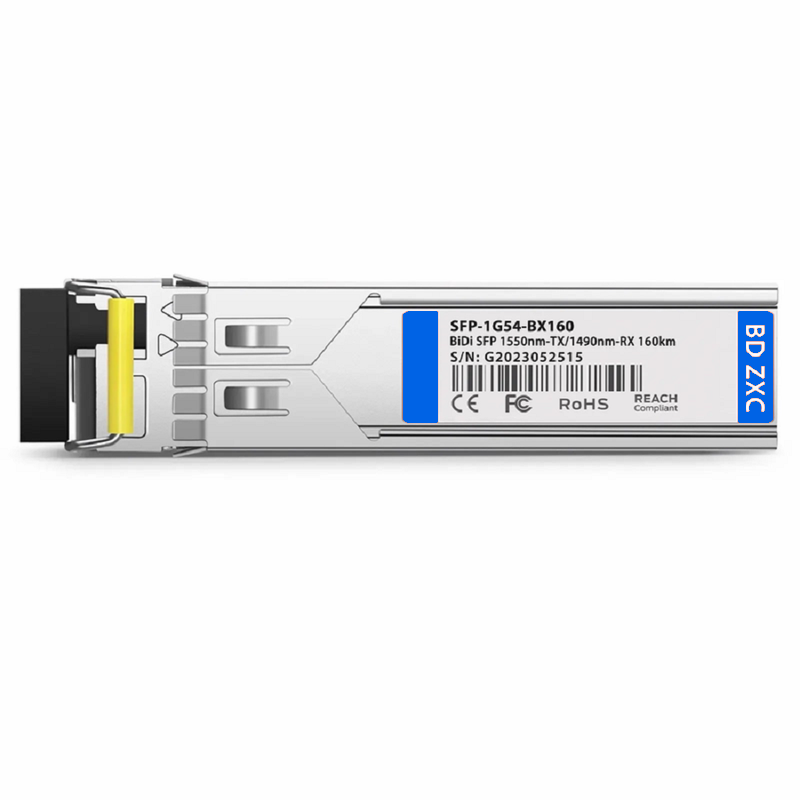 SFPS Cisco Compatible 1000BASE-BX-D SFP BiDi 1550nm-TX/1490nm-RX 160km DOM Simplex LC/UPC SMF Optical Transceiver Module (Industrial)