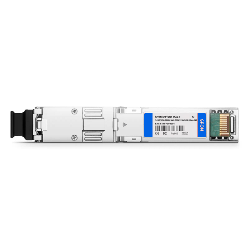SFPS Brocade Compatible GPON ONU Stick with MAC and Web Interface SFP SFP 1310nm-TX/1490nm-RX 1.244G-TX/2.488G-RX Class B+ 20km DOM Simplex SC/APC SMF Optical Transceiver Module (Industrial)