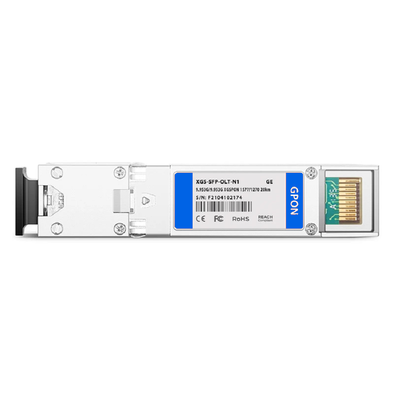 SFPS Generic Compatible XGSPON OLT SFP+ 1577nm-TX/1270nm-RX 9.953G-TX/9.953G-RX Class N1 20km DOM Simplex SC/UPC SMF Optical Transceiver Module