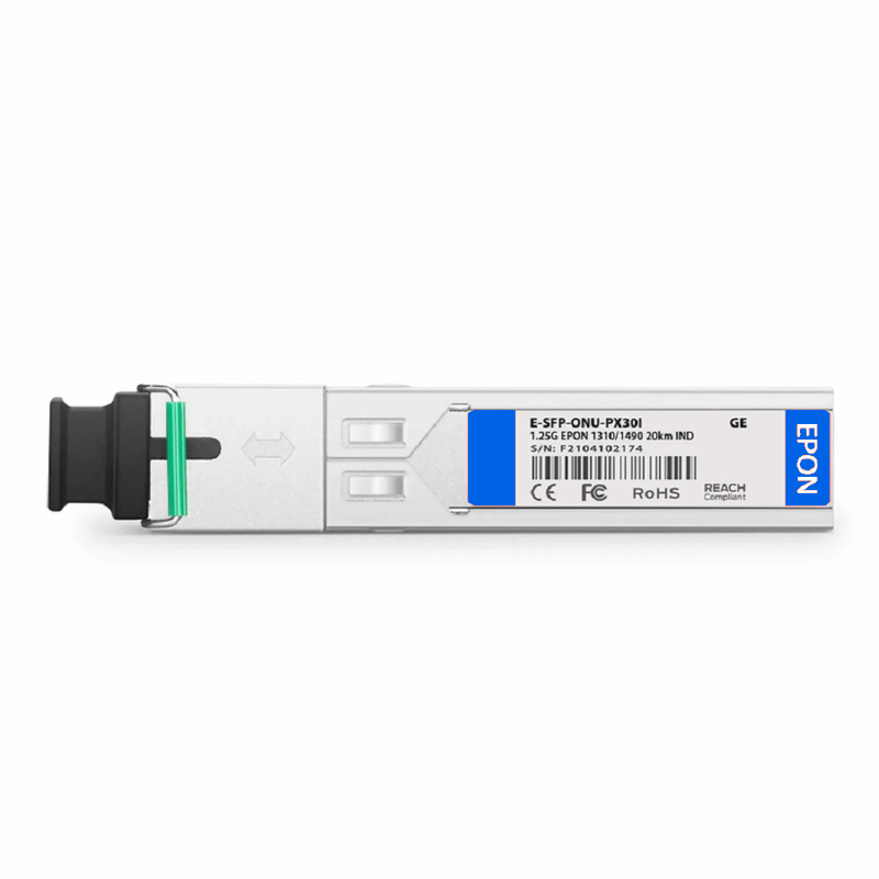 SFPS Generic Compatible EPON ONU SFP 1310nm-TX/1490nm-RX 1.25G-TX/1.25G-RX Class PX20+ 20km DOM Simplex SC/APC SMF Optical Transceiver Module (Industrial)