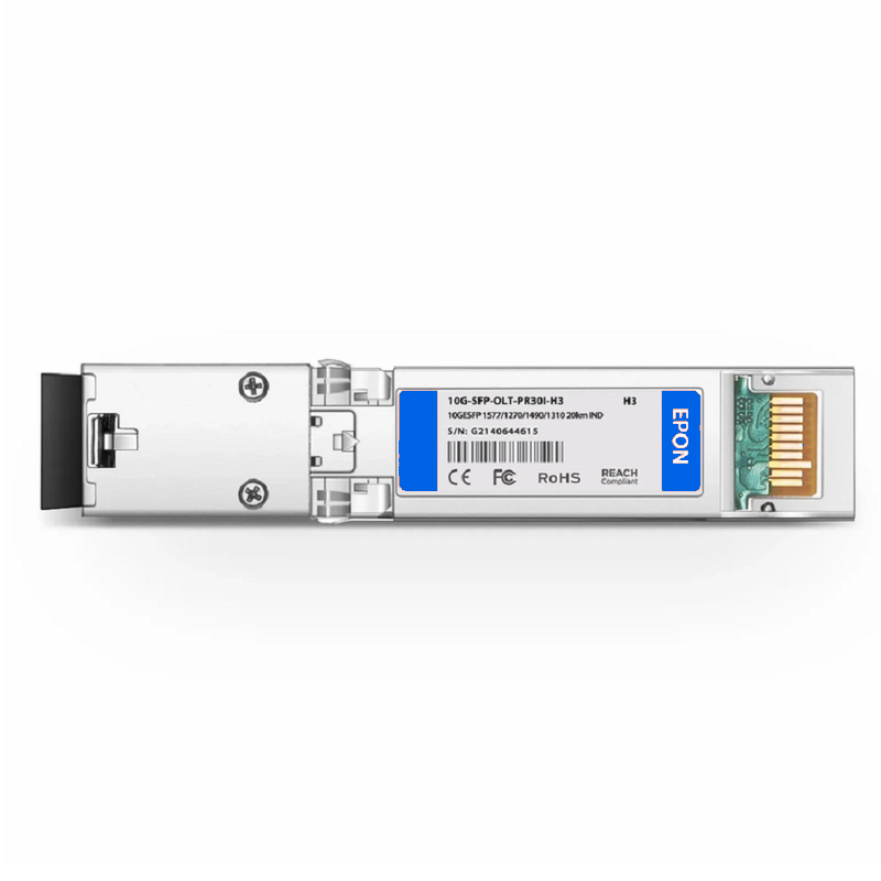 SFPS HW Compatible XG-PON&GPON Combo OLT SFP+ 1577nm-TX/1270nm-RX and 1490nm-TX/1310nm-RX Class C+ 20km DOM Simplex SC/UPC SMF Optical Transceiver Module (Industrial)