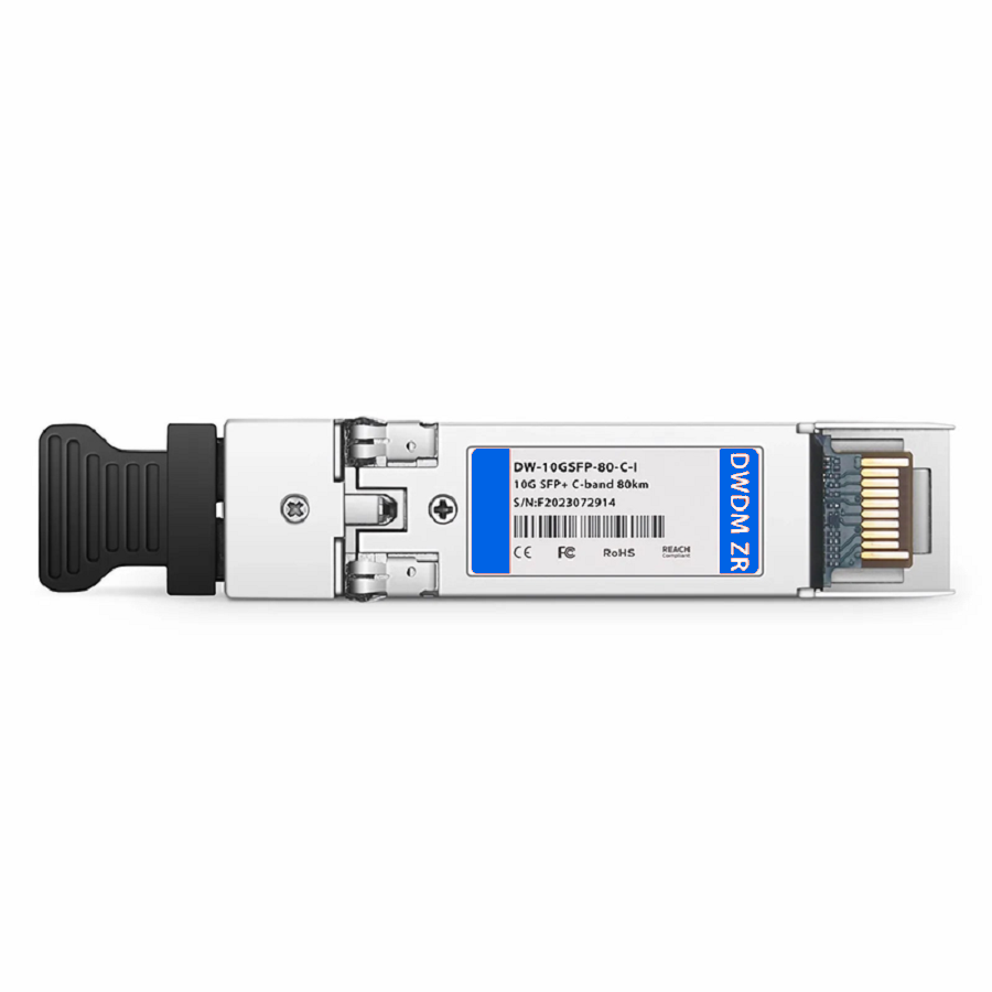 SFPS Cisco Compatible SFP+ 10G DWDM C-band Tunable 96Chs 50GHz 80km DOM Duplex LC/UPC SMF Optical Transceiver Module for Transmission (Industrial)